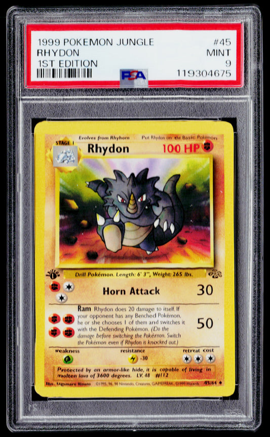 Jungle #45/64 Rhydon First Edition PSA 9