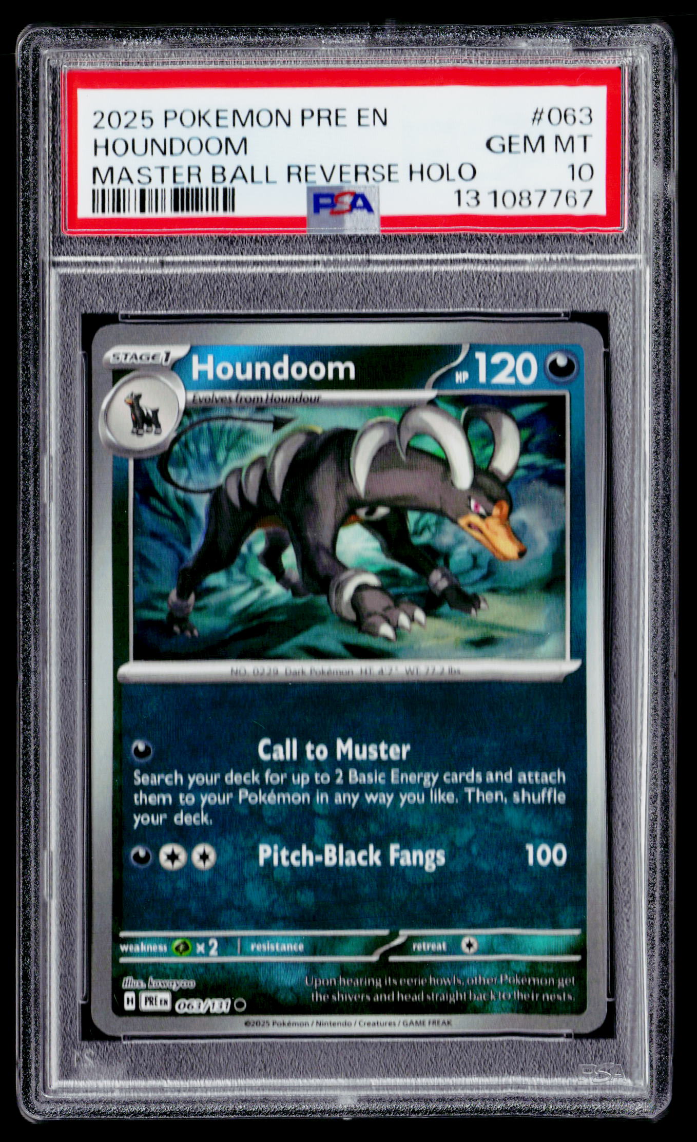 SV: Prismatic Evolutions #063/131 Houndoom PSA 10