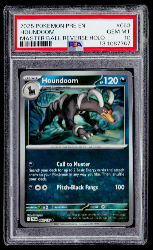 SV: Prismatic Evolutions #063/131 Houndoom PSA 10