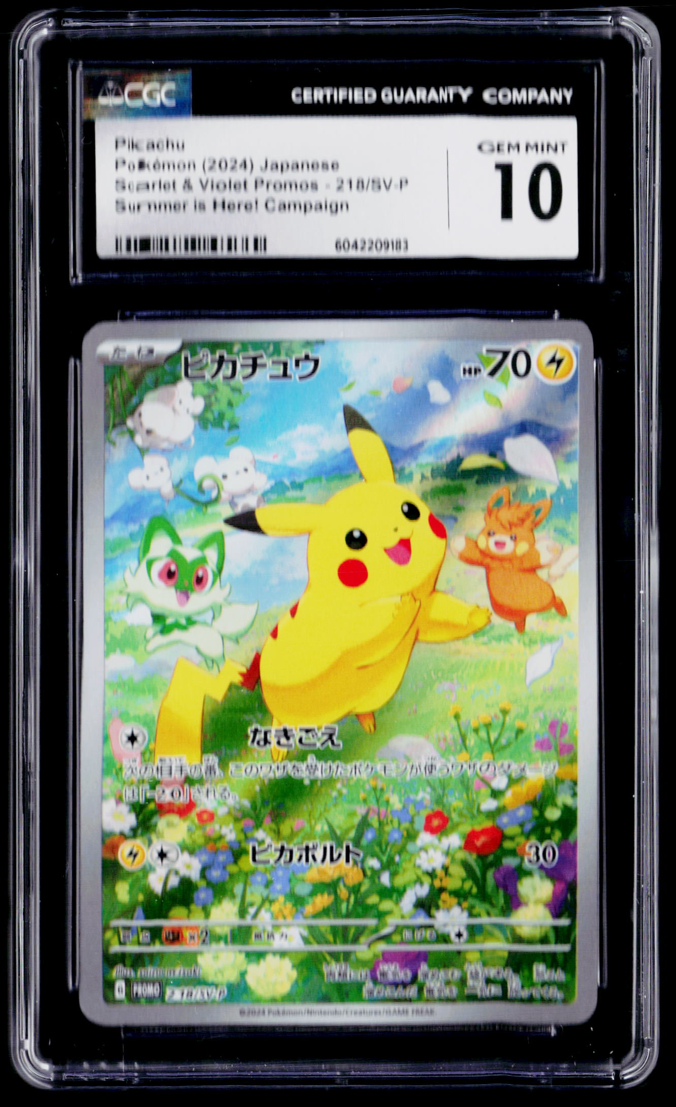 SV-P Promotional Cards #218/SV-P Pikachu CGC 10 (JAP)
