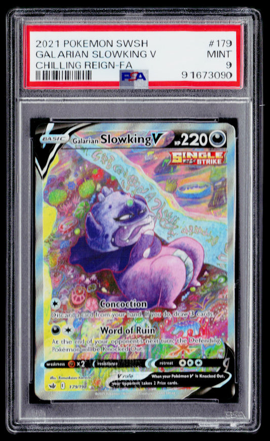 Chilling Reign #179/198 Galarian Slowking V (Alternate Full Art) PSA 9 (JAP)