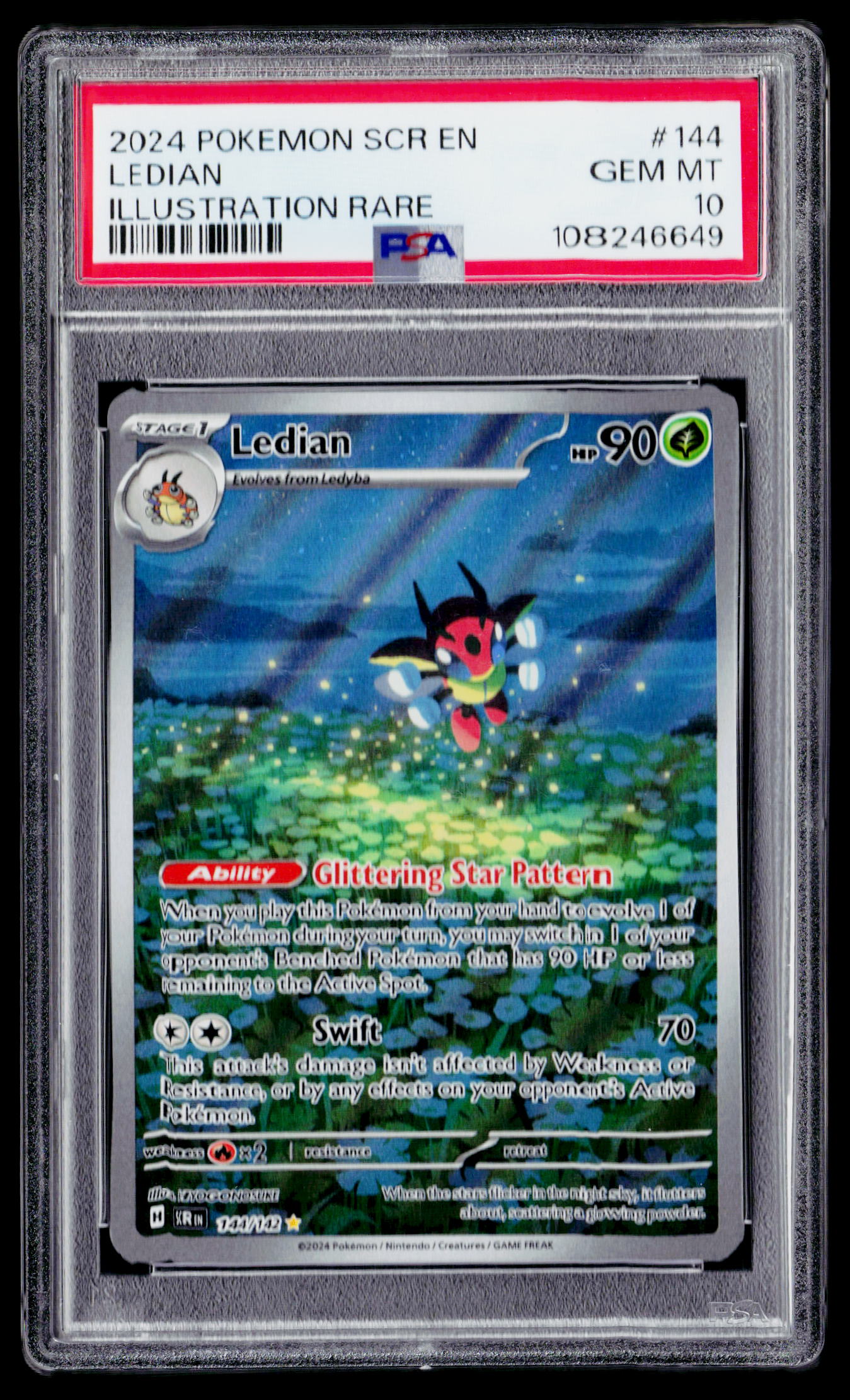 SV07: Stellar Crown #144/142 Ledian PSA 10