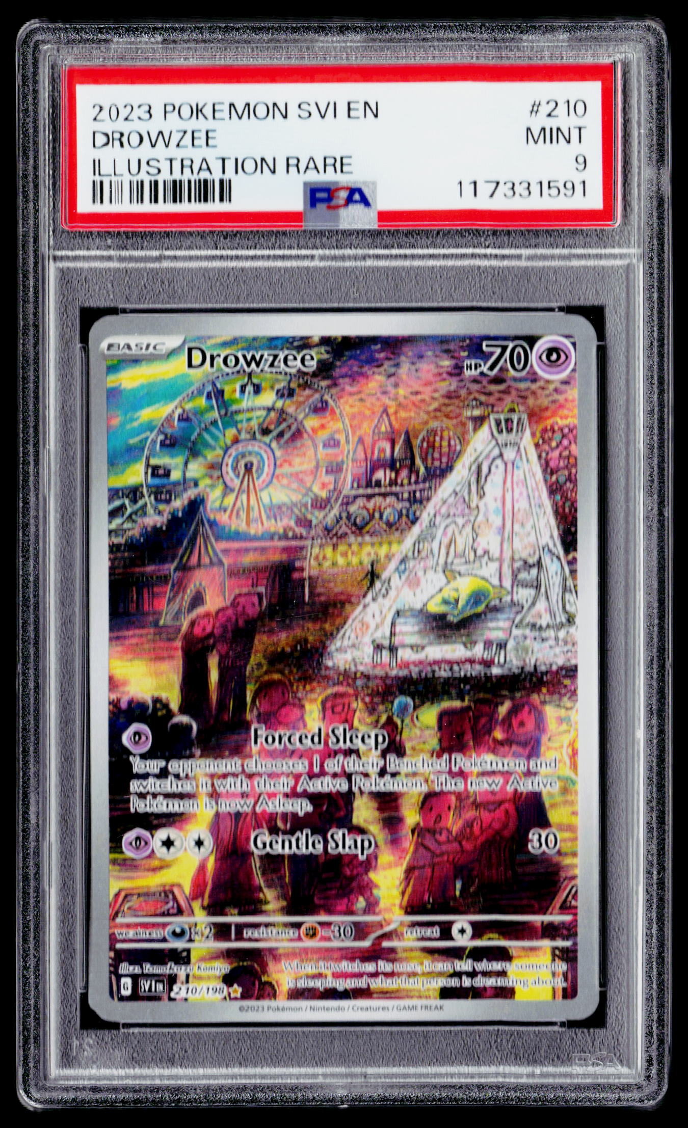 SV01: Scarlet & Violet Base Set #210/198 Drowzee PSA 9