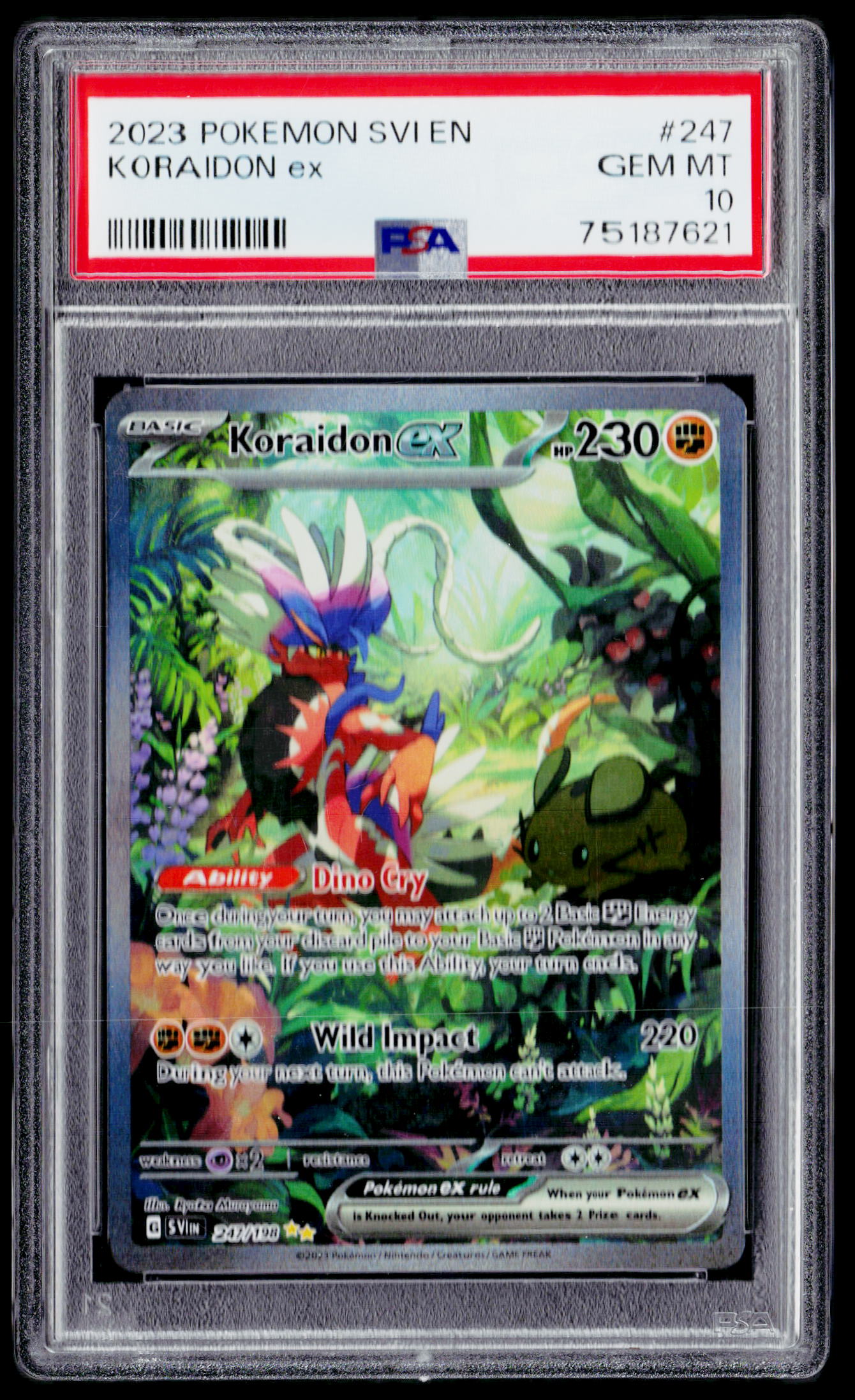 SV1S: Scarlet ex #103/078 Koraidon ex PSA 10