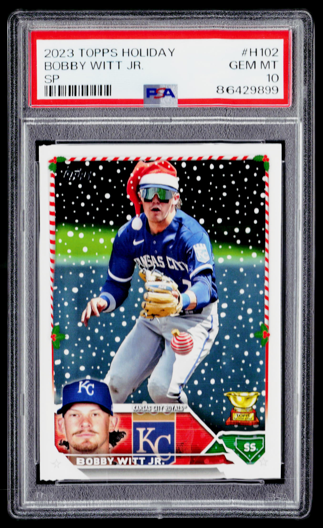 2023 Topps Holiday #H102b Bobby Witt Jr. PSA 10