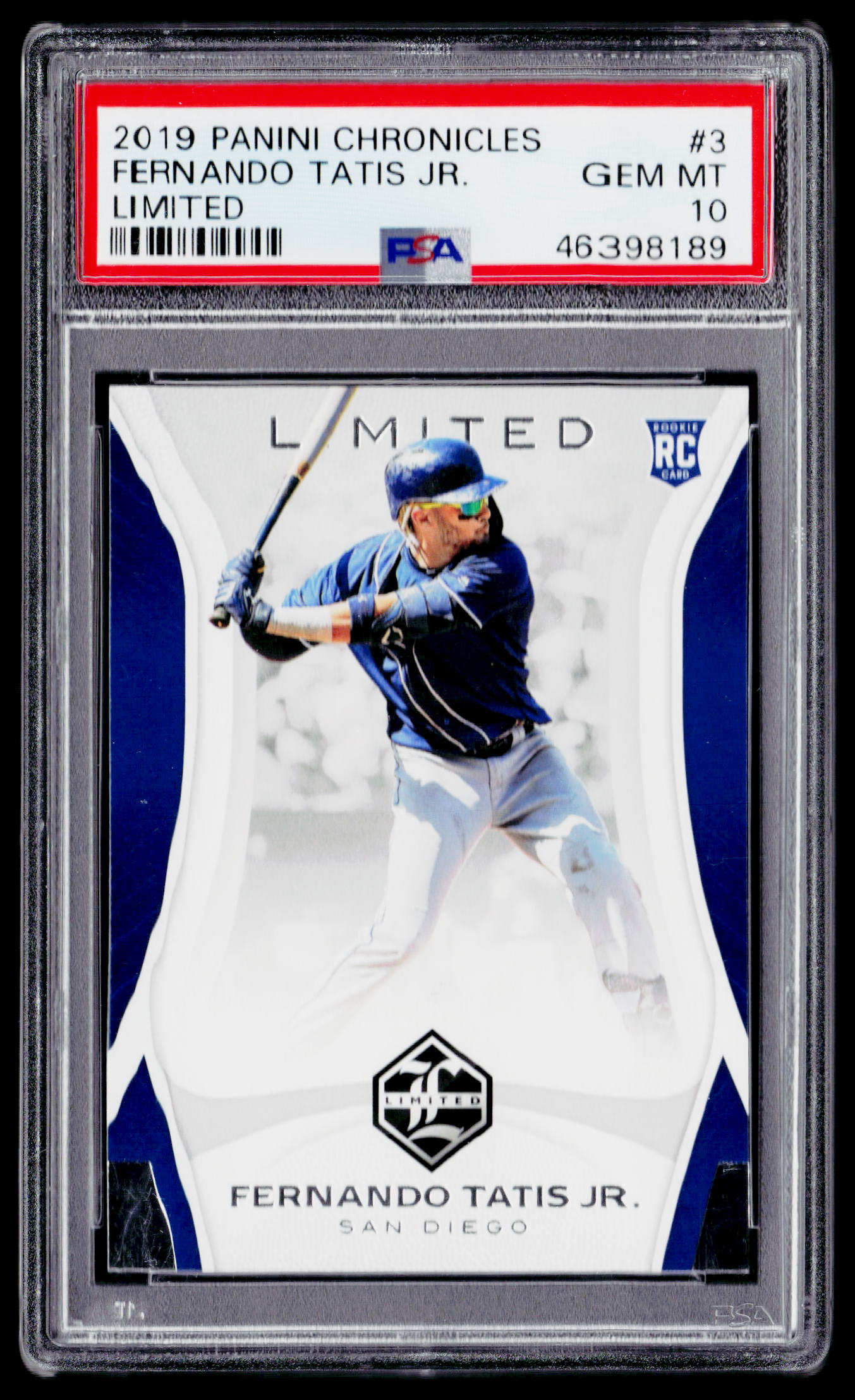 2019 Panini Chronicles #3 Fernando Tatis Jr. Limited PSA 10