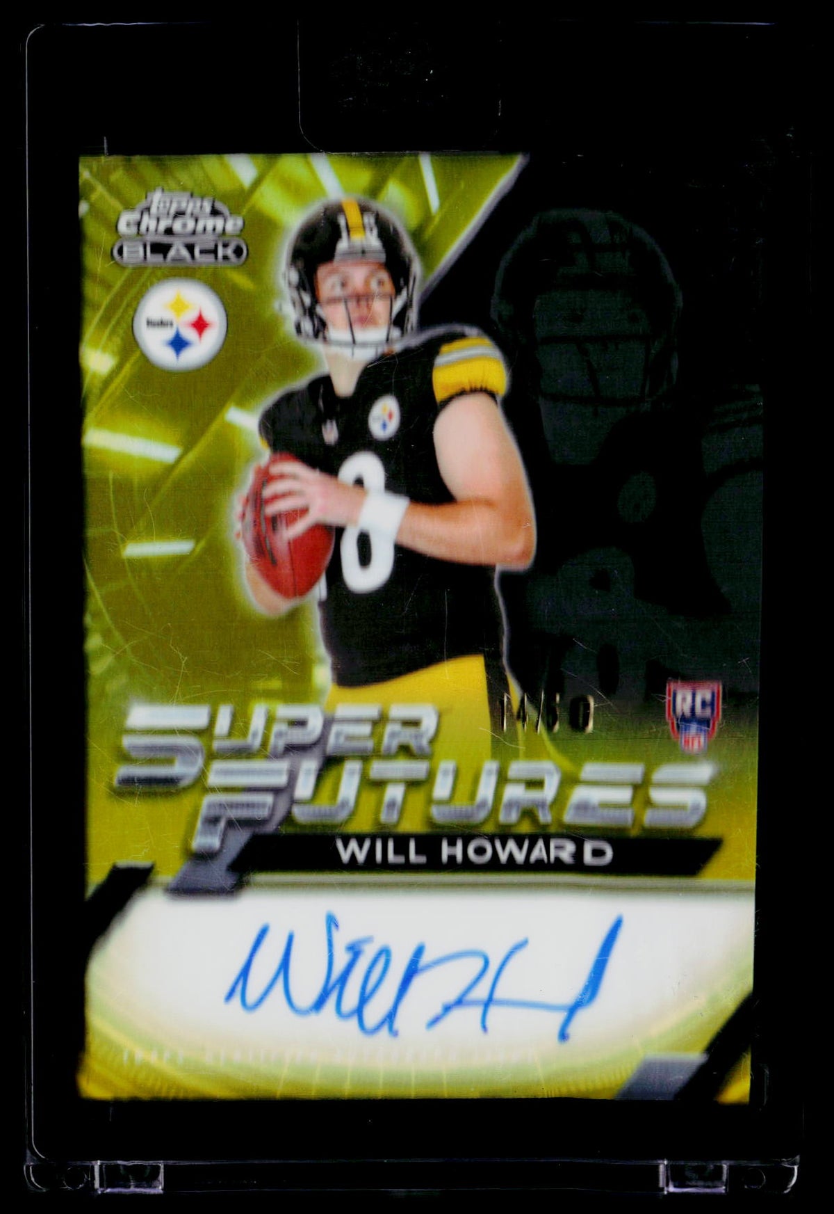 2025 Topps Chrome Black Will Howard Autographs Gold Refractor #/50