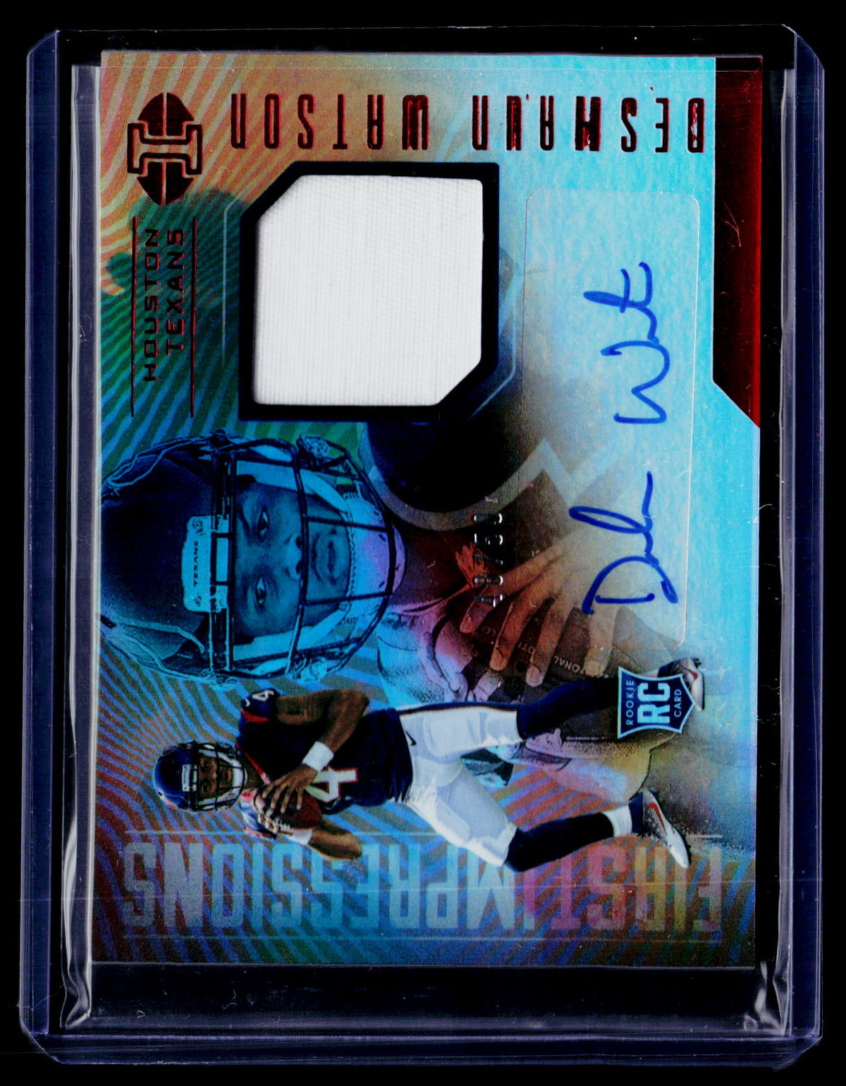 2017 Panini Illusions #108 Deshaun Watson #/50 Patch Auto