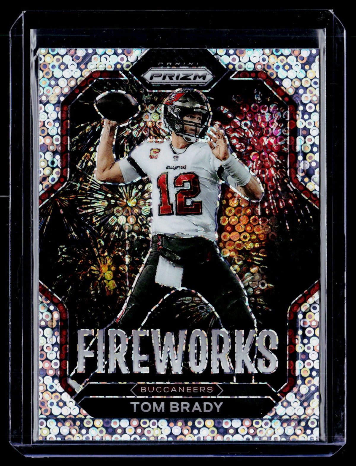2022 Panini Prizm #F-3 Tom Brady Fireworks Prizms No Huddle