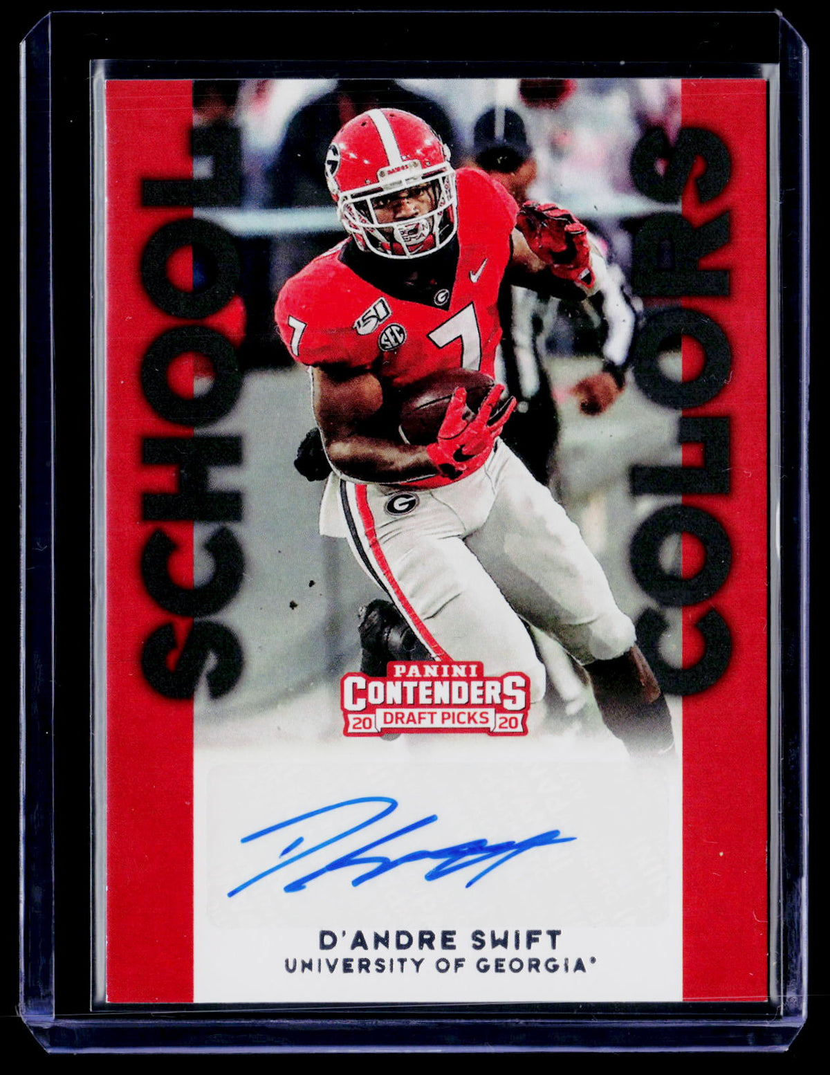 2020 Panini Contenders Draft Picks #11 D'Andre Swift School Colors Signatures
