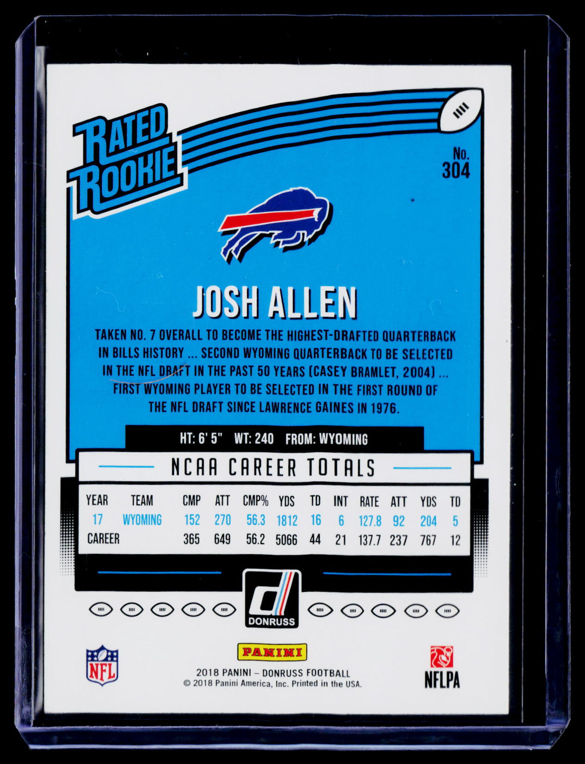 2018 Donruss #304 Josh Allen