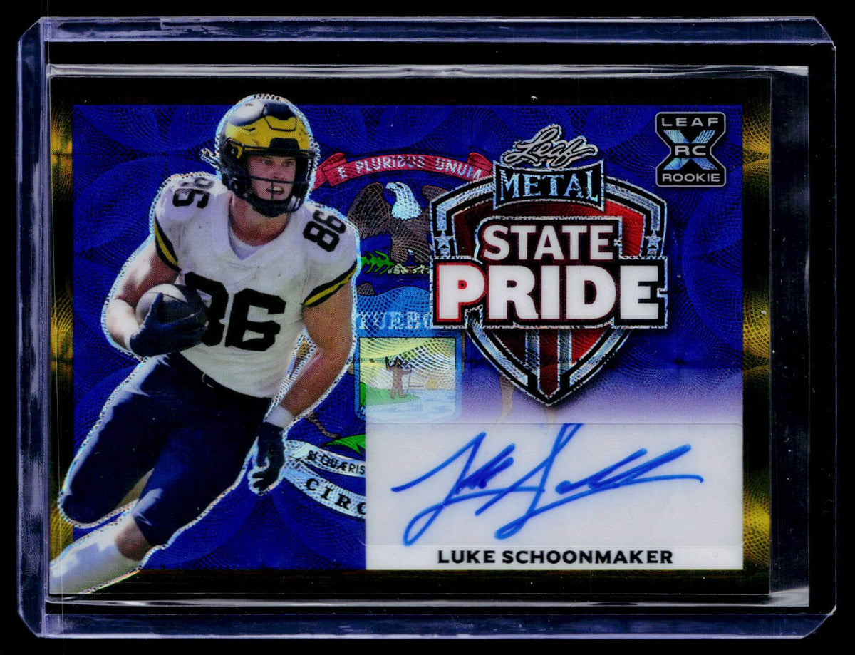 2023 Leaf Vivid #SP-LS1 Luke Schoonmaker Autographs Prismatic Purple #/2