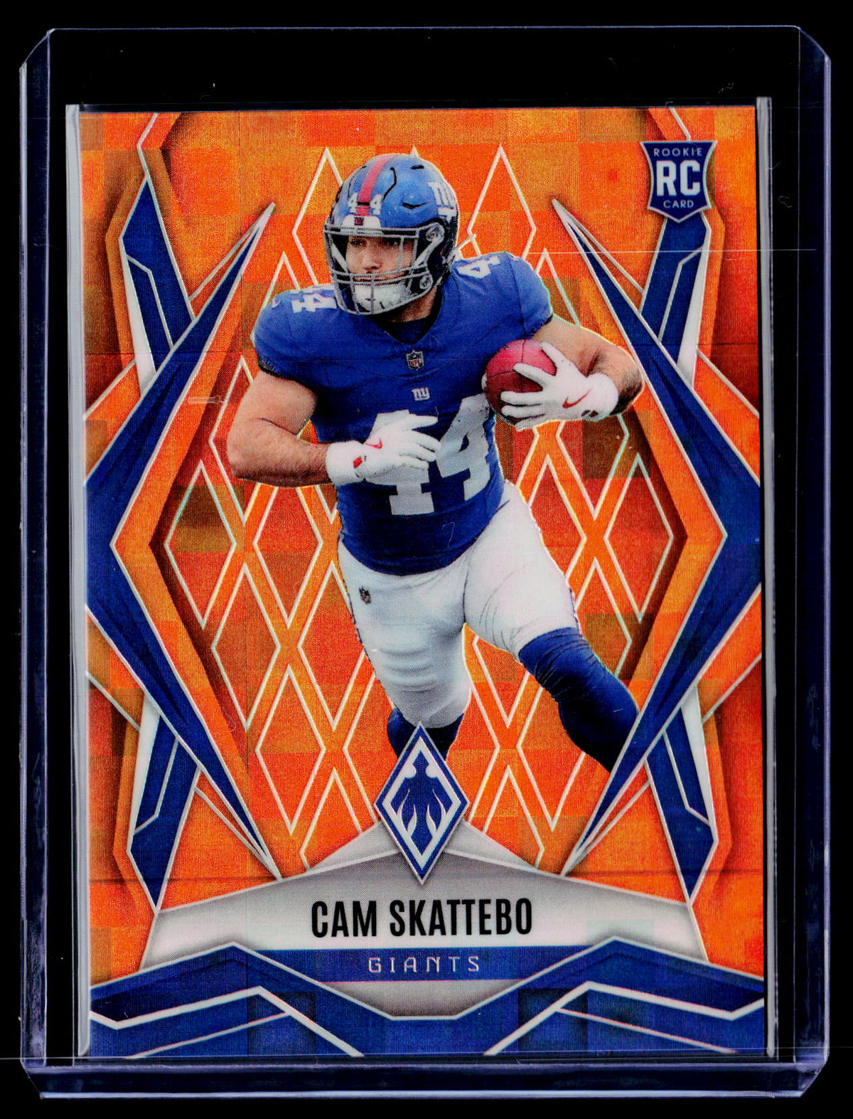 2025 Panini Phoenix #168 Cam Skattebo Orange Pandora Prizm #/189