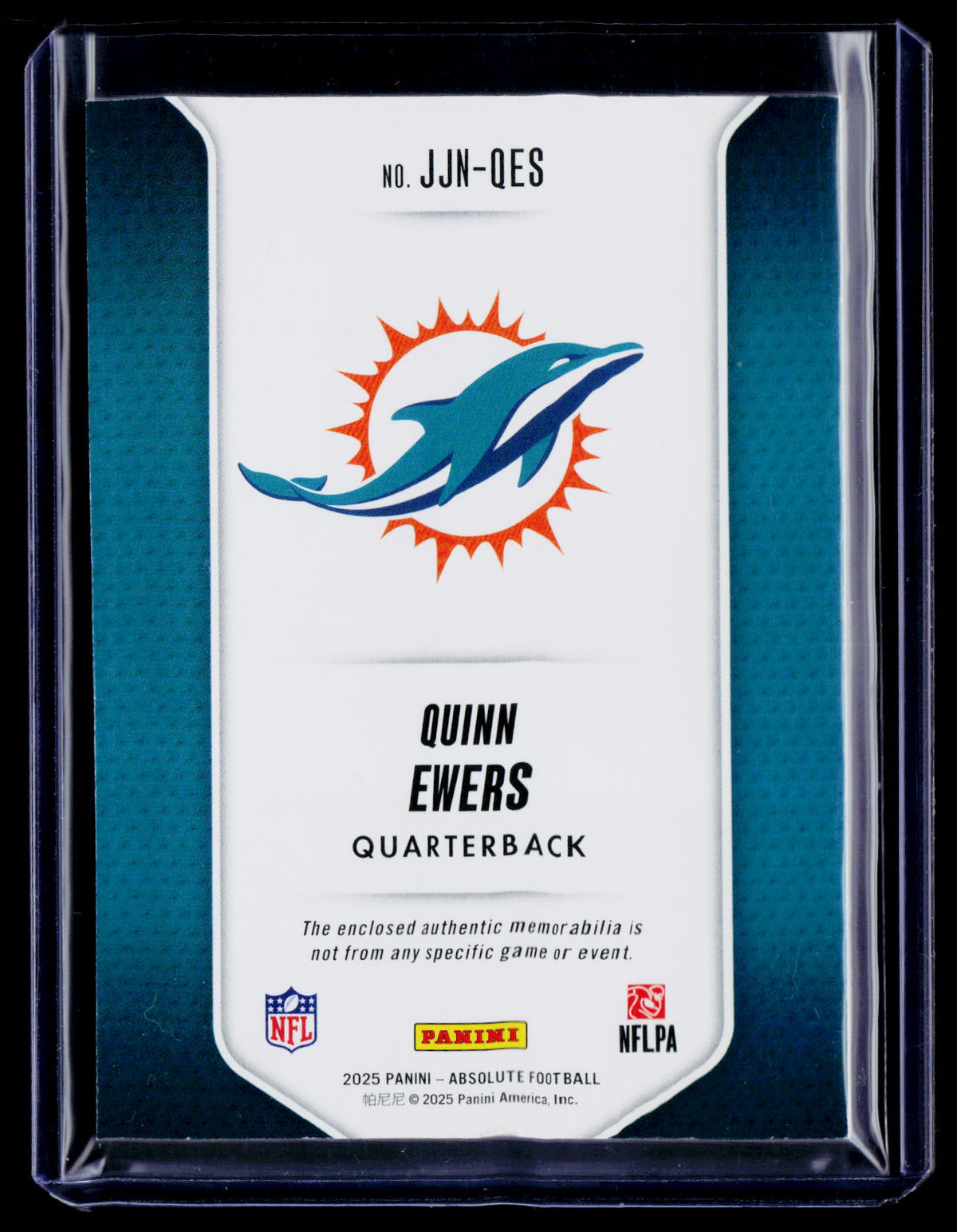 2025 Panini Absolute #JJN-QES Quinn Ewers Jumbo Towels #/10