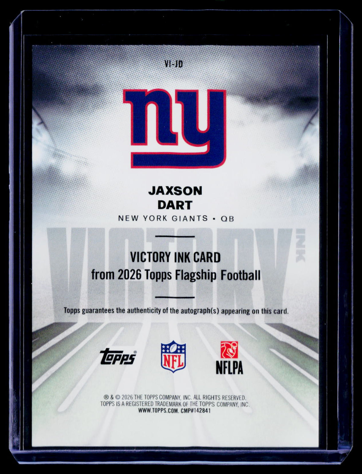 2026 Topps Flagship #VI-JD Jaxson Dart Victory Ink