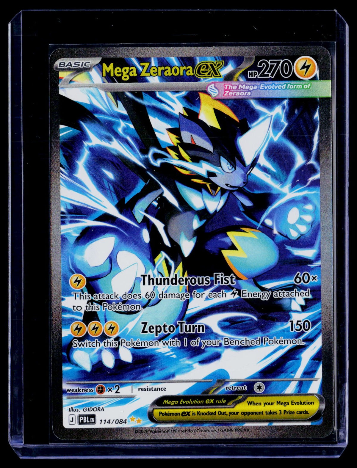 ME05: Pitch Black #114/084 Mega Zeraora ex