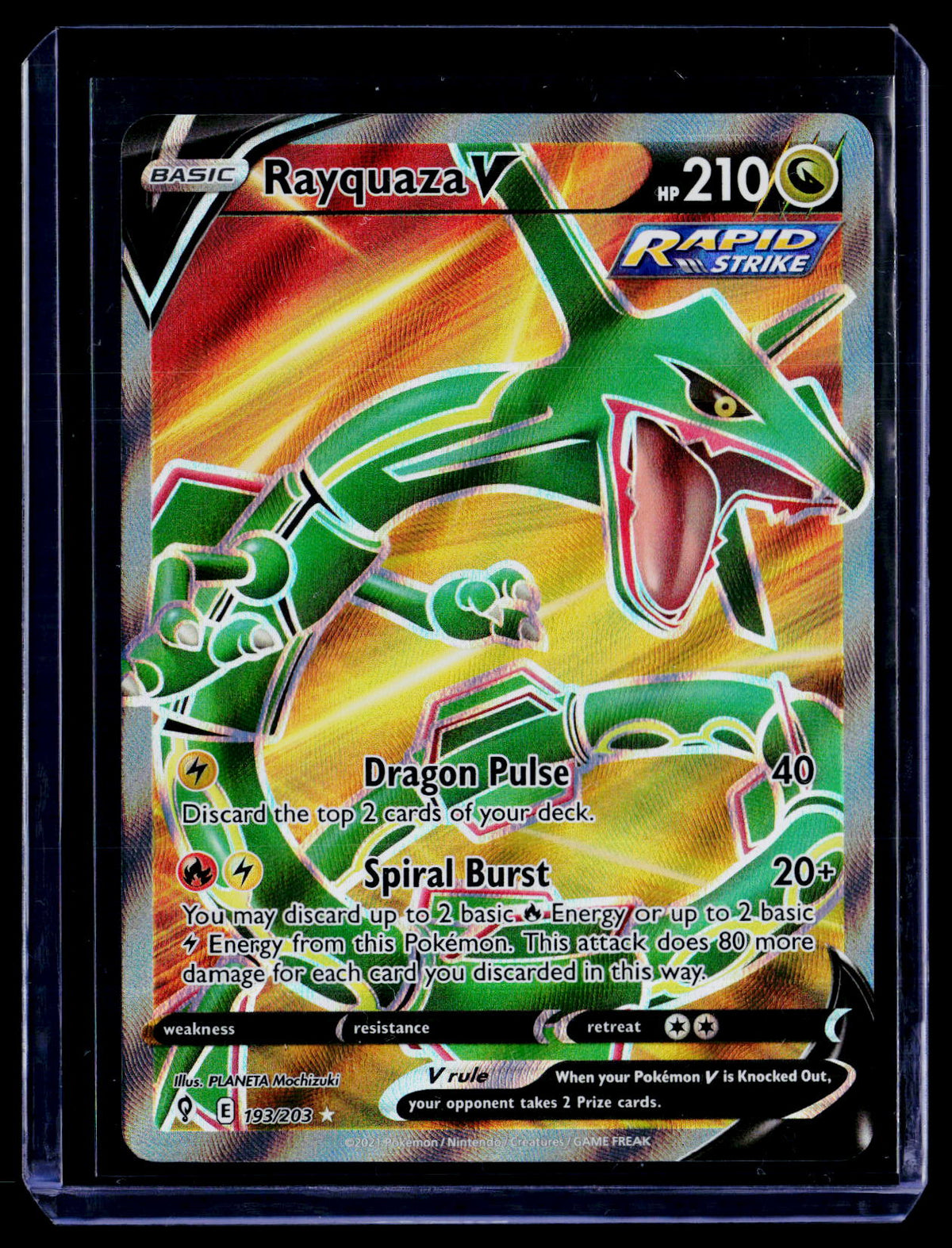 SWSH07: Evolving Skies #193/203 Rayquaza V (Full Art)