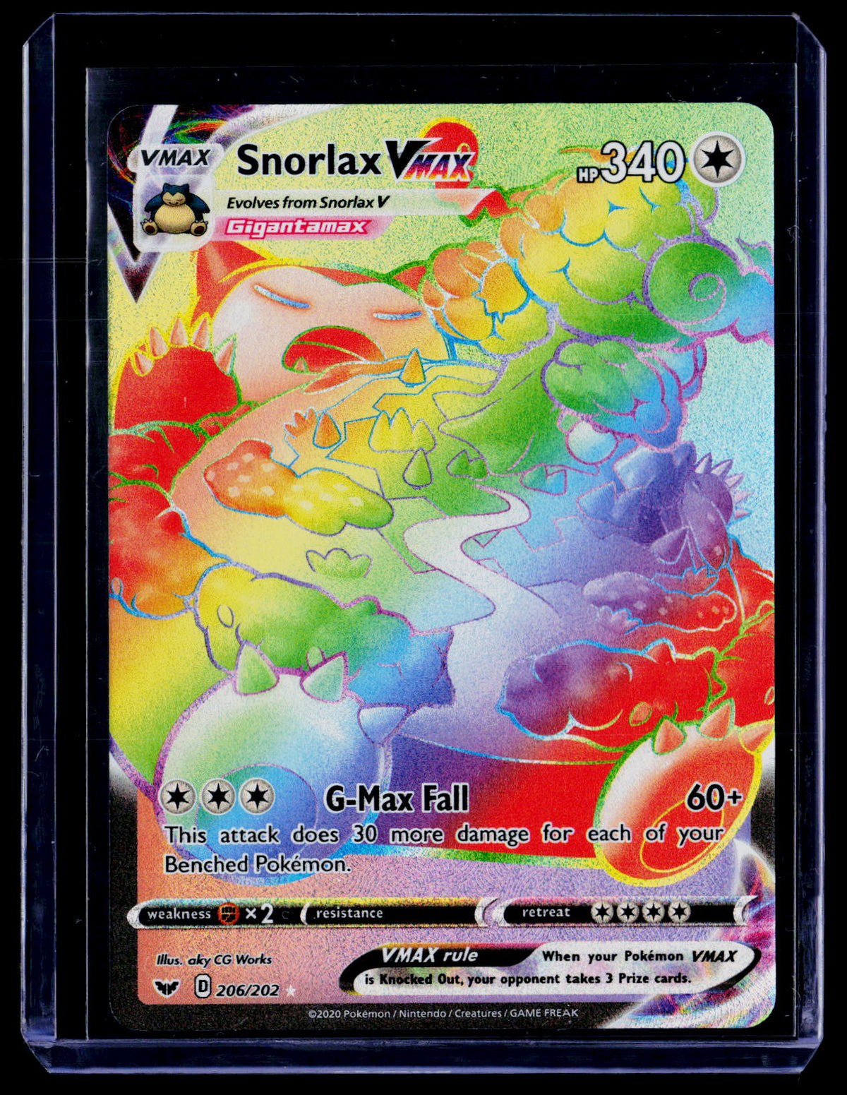SWSH01: Sword & Shield Base Set #206/202 Snorlax VMAX (Secret)