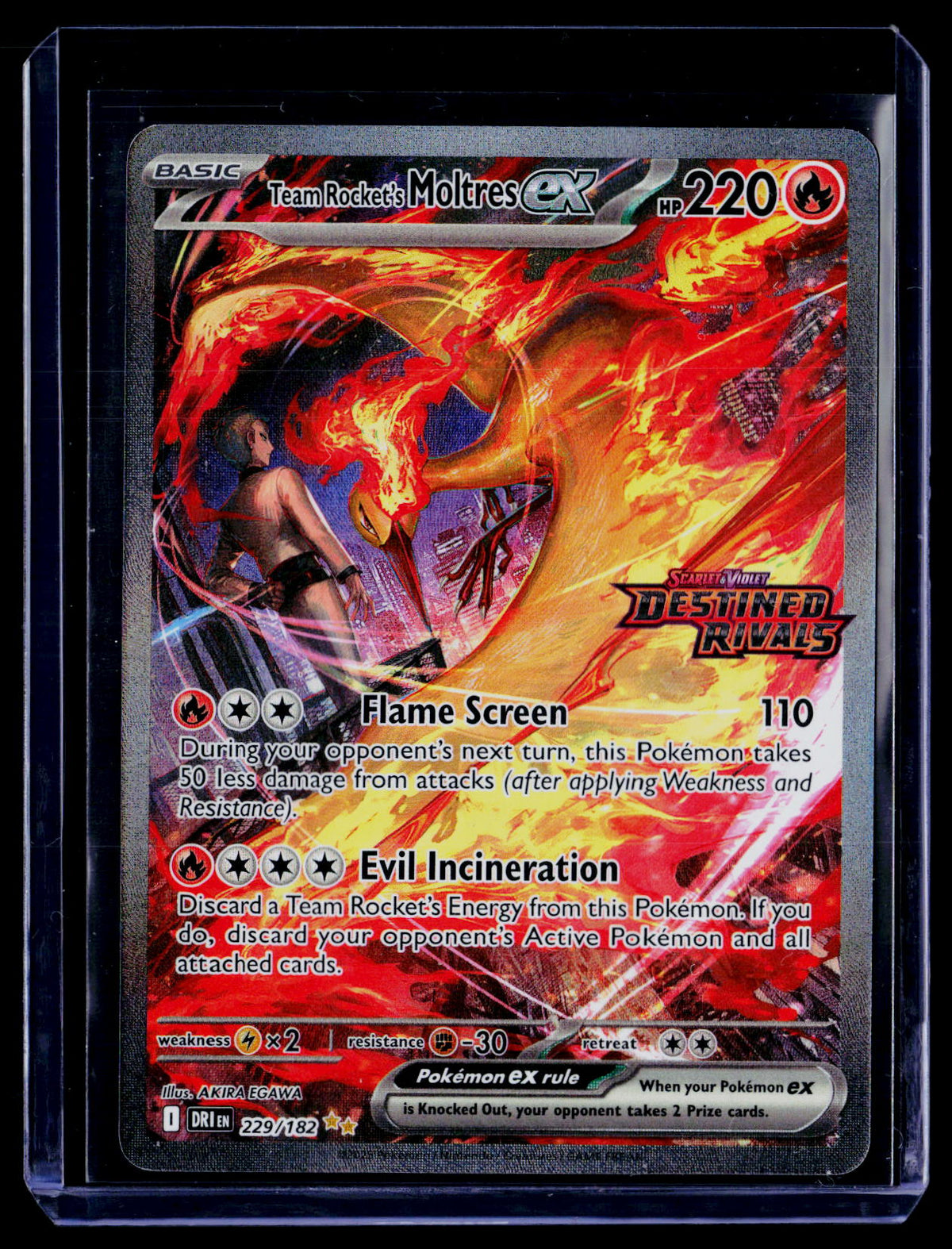 SV10: Destined Rivals #229/182 Team Rocket's Moltres ex