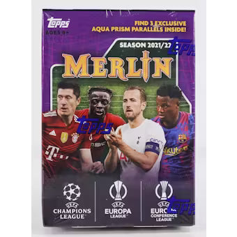 2021-22 Topps UEFA Champions League Merlin Chrome Soccer 8-Pack Blaster Box