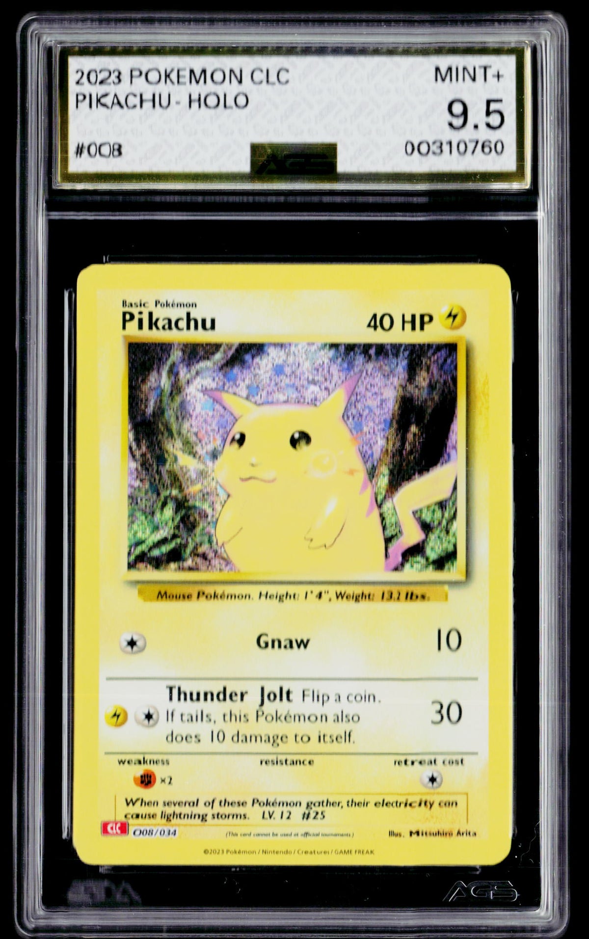 Trading Card Game Classic #008/034 Pikachu AGS 9.5