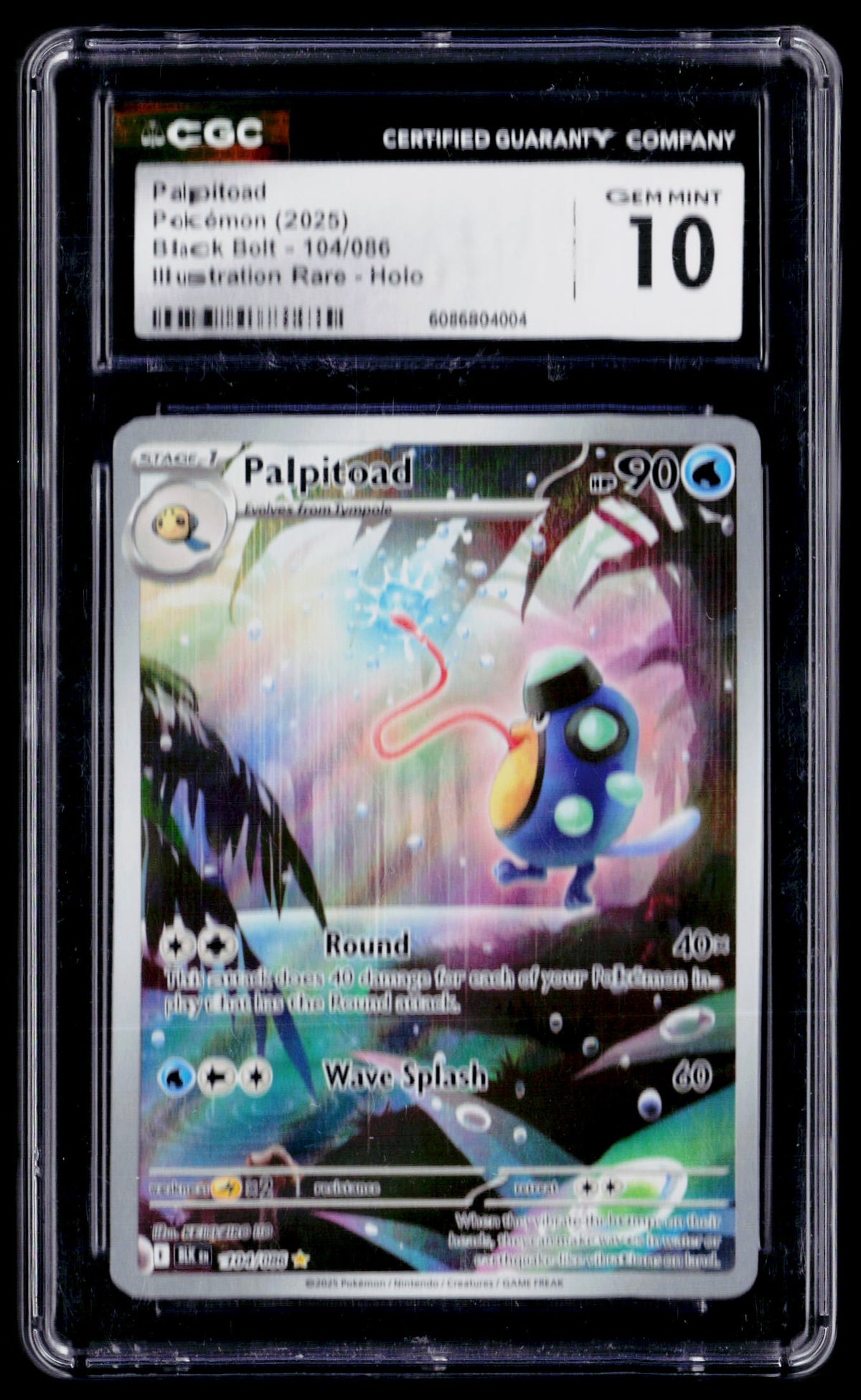 SV: Black Bolt #104/086 Palpitoad CGC 10