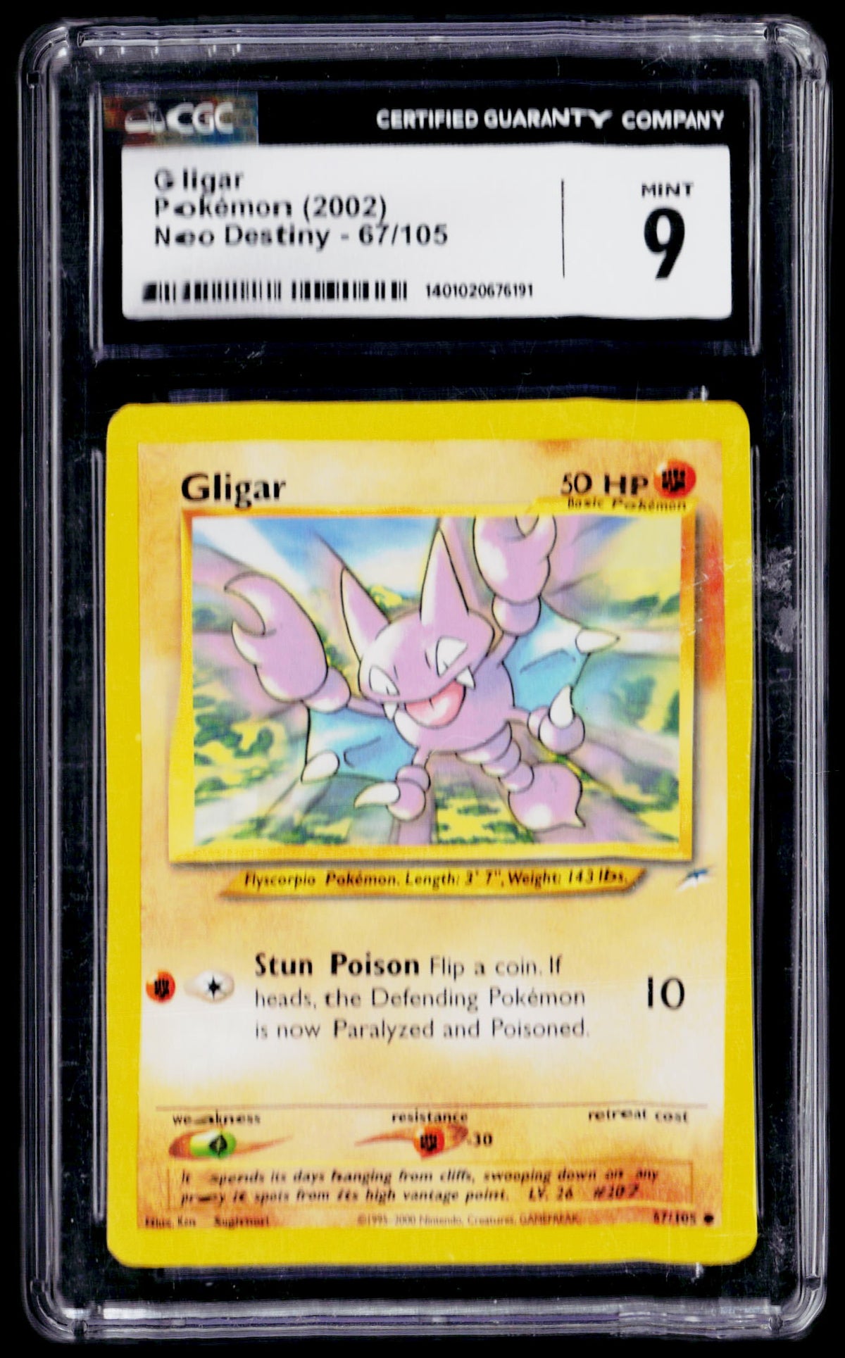 Neo Destiny #067/105 Gligar CGC 9