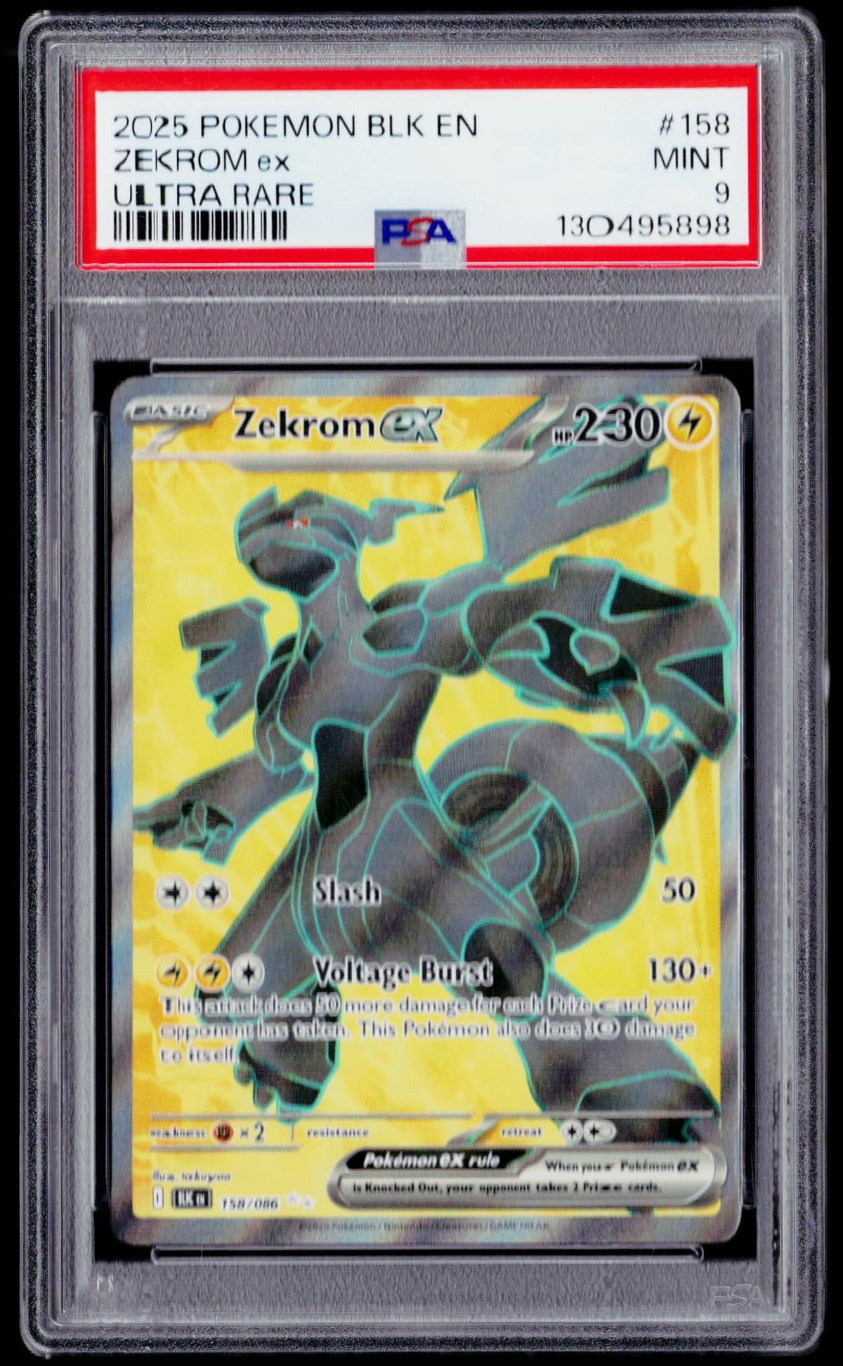 SV: Black Bolt #158/086 Zekrom ex PSA 9