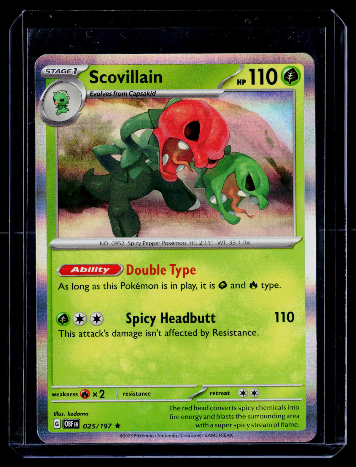 SV03: Obsidian Flames #025/197 Scovillain