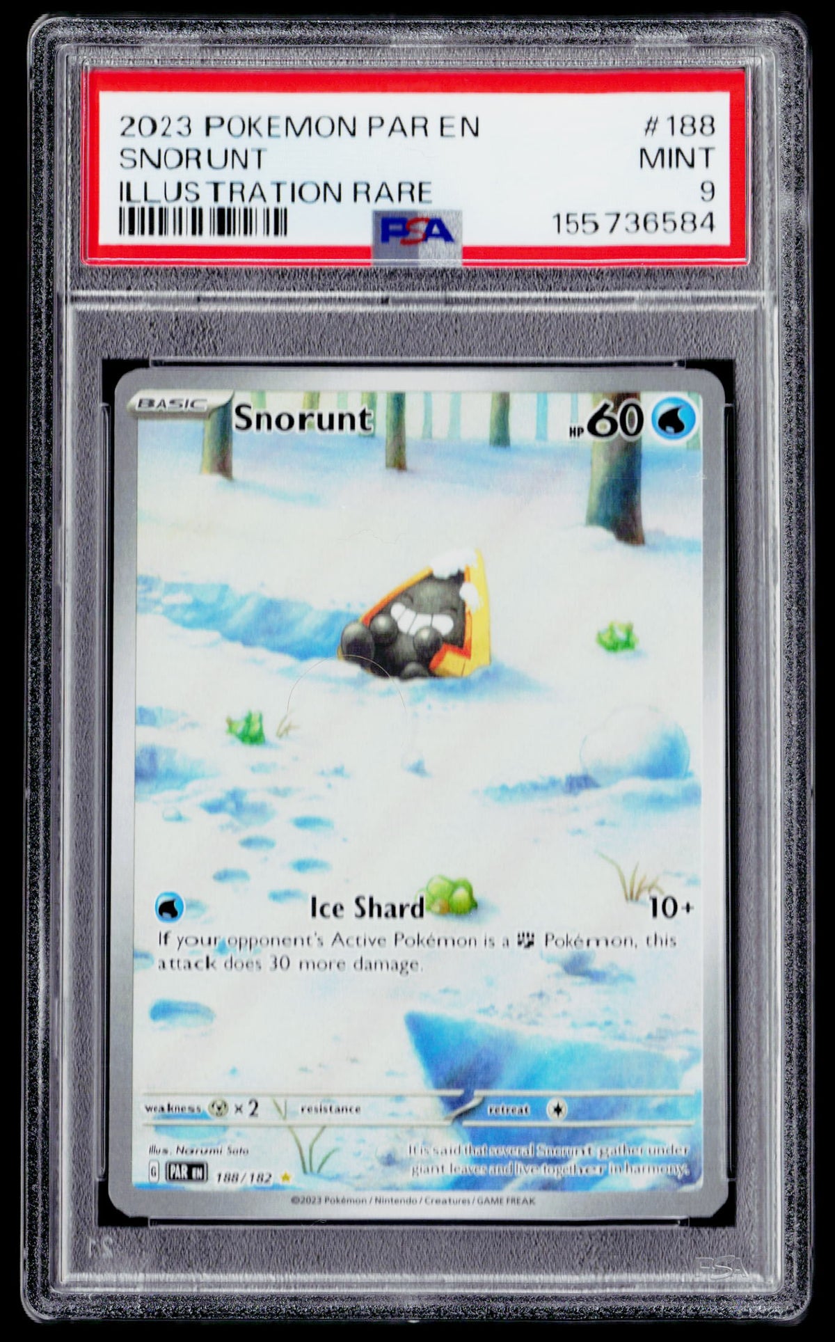 SV04: Paradox Rift #188/182 Snorunt PSA 9