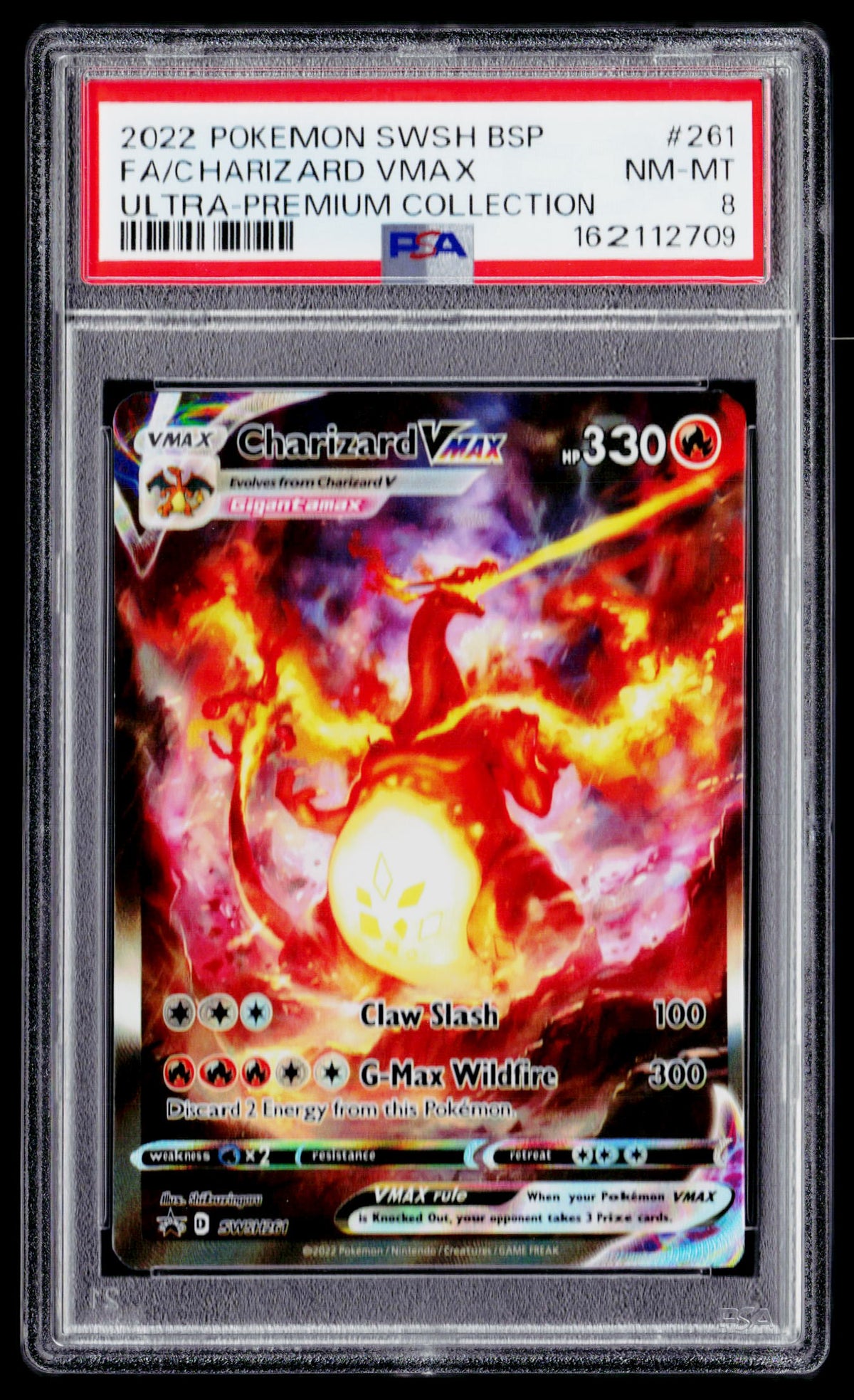 SWSH: Sword & Shield Promo Cards #SWSH261 Charizard VMAX PSA 8