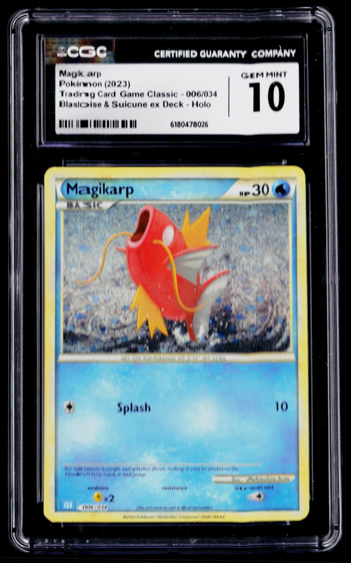 Trading Card Game Classic #006/034 Magikarp CGC 10