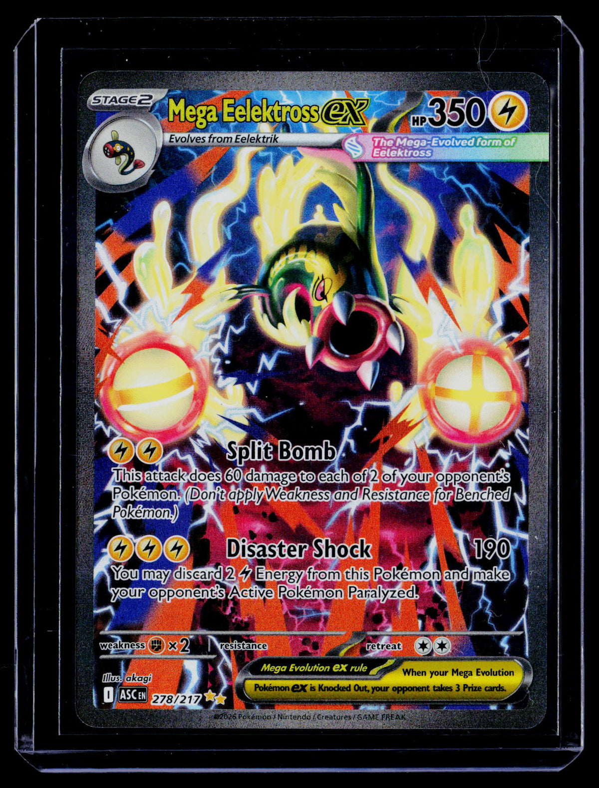 ME: Ascended Heroes #278/217 Mega Eelektross ex
