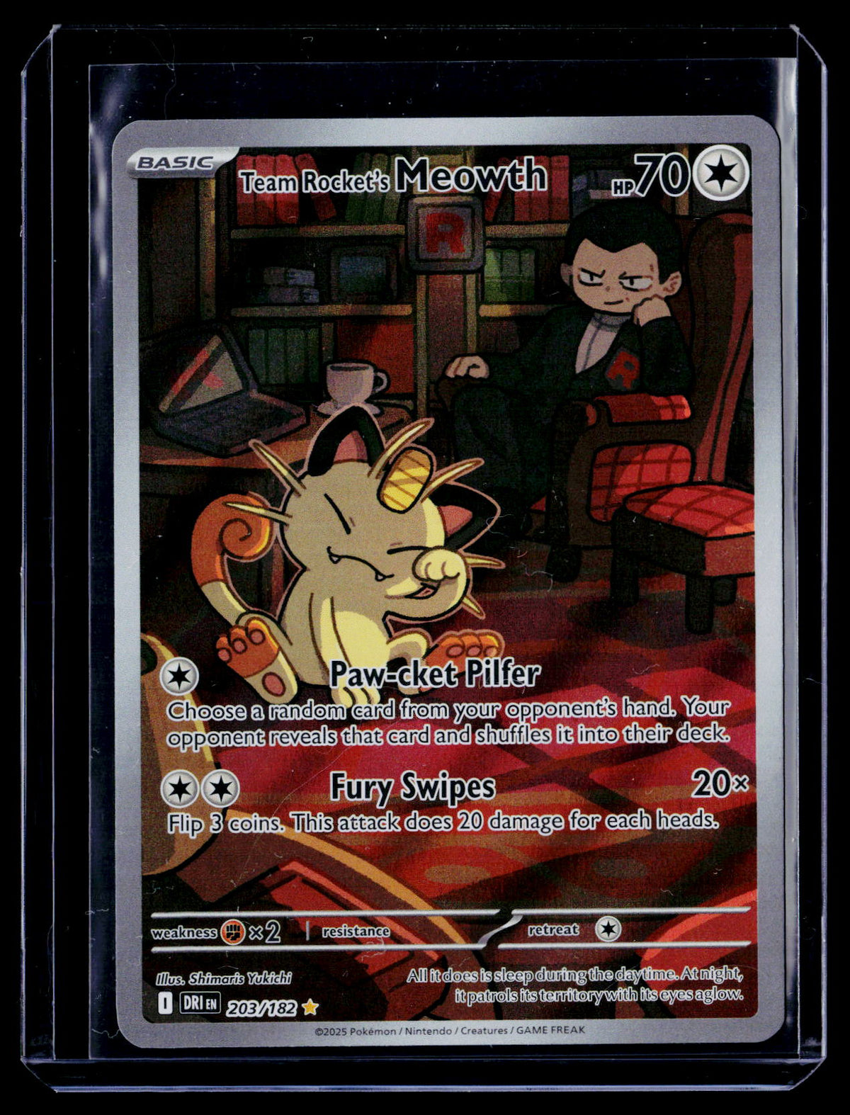 SV10: Destined Rivals #203/182 Team Rocket's Meowth