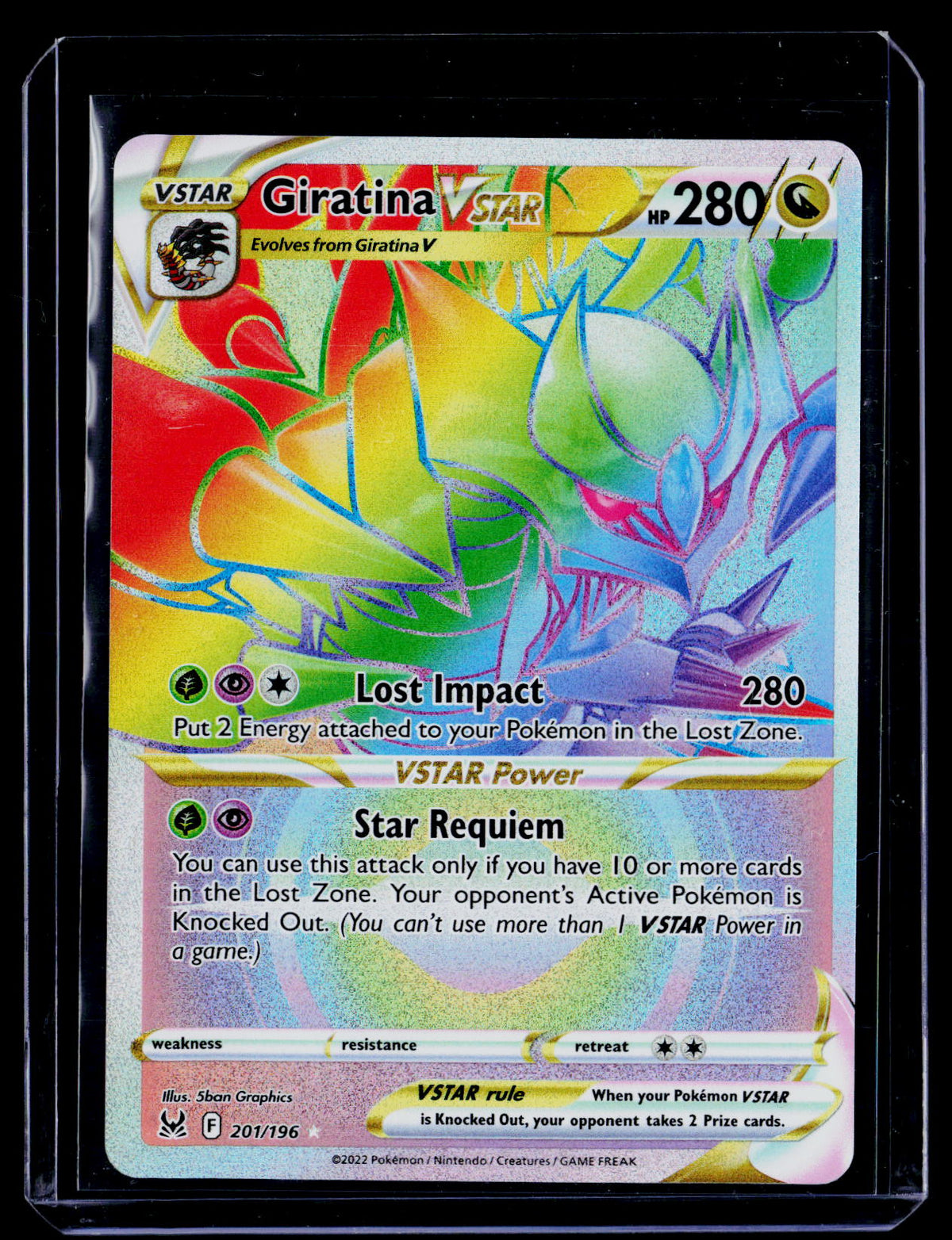 SWSH11: Lost Origin #201/196 Giratina VSTAR (201) (Secret)