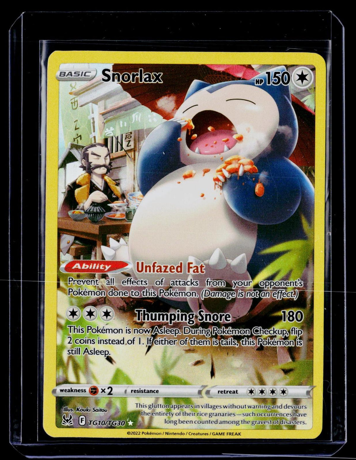 SWSH11: Lost Origin Trainer Gallery #TG10/TG30 Snorlax