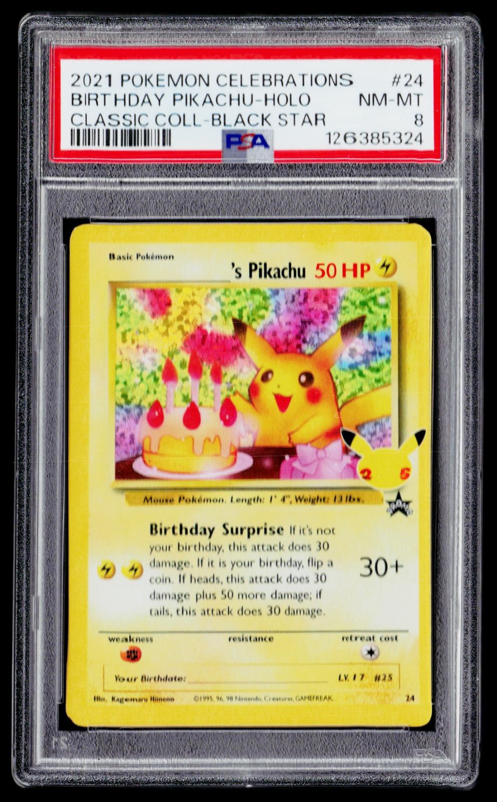 Celebrations: Classic Collection #24/53 ______'s Pikachu PSA 8