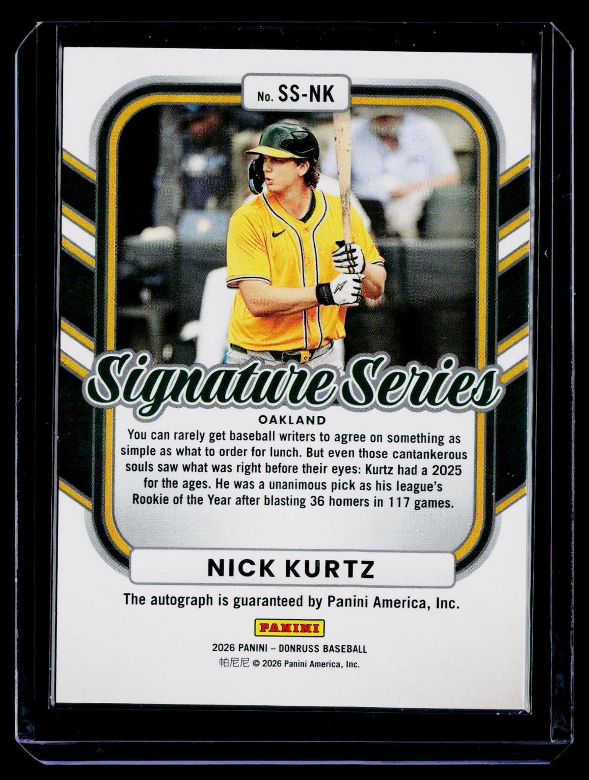 2026 Donruss #SS-NK Nick Kurtz Signature Series
