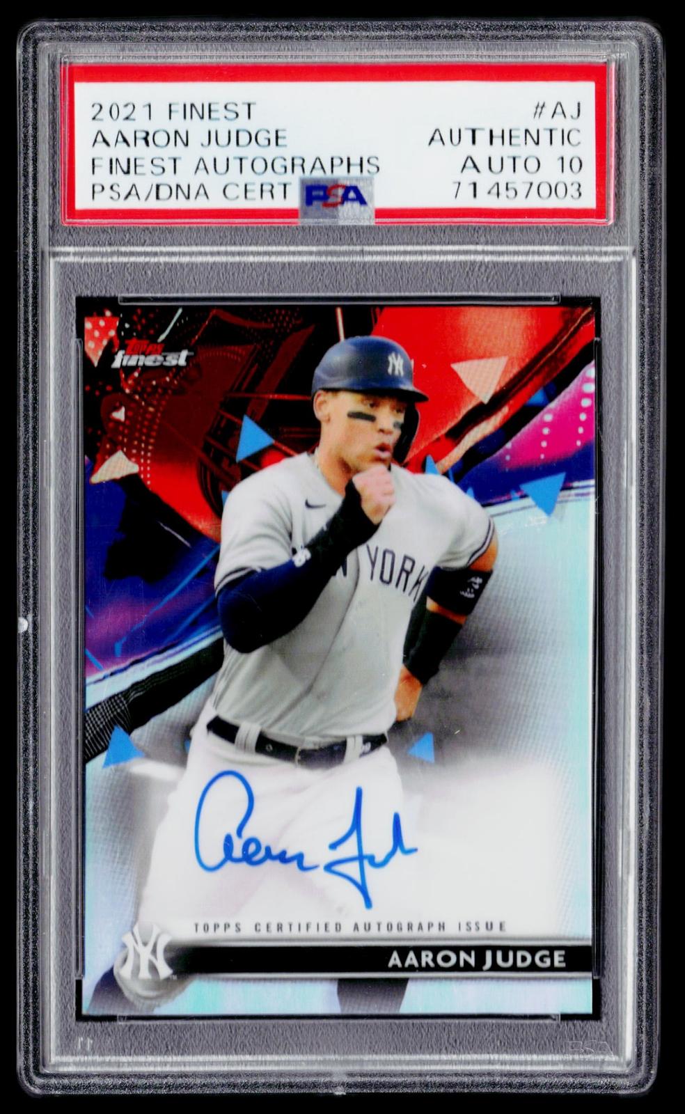 2021 Finest #FA-AJ Aaron Judge Finest Autographs PSA/DNA Auto 10