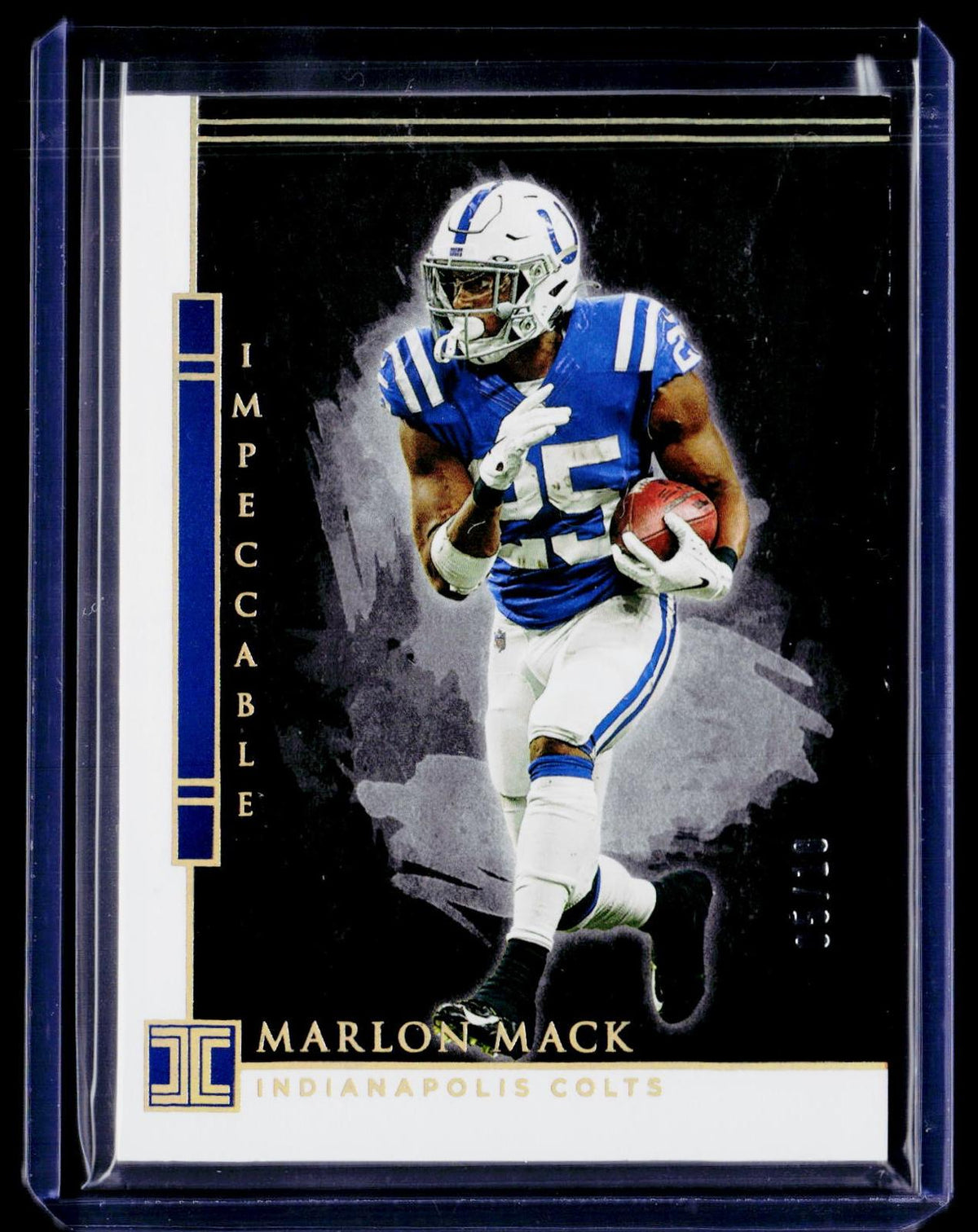 2020 Panini Impeccable #44 Marlon Mack Gold #/10