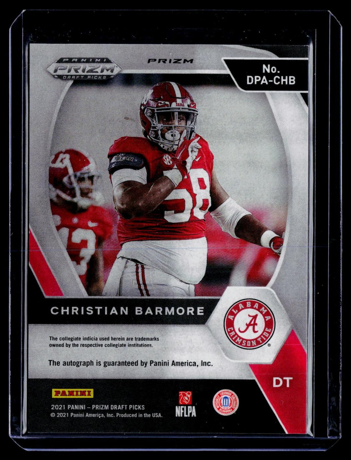 2021 Prizm Draft Picks Collegiate #DPA-CHB Christian Barmore Autographs