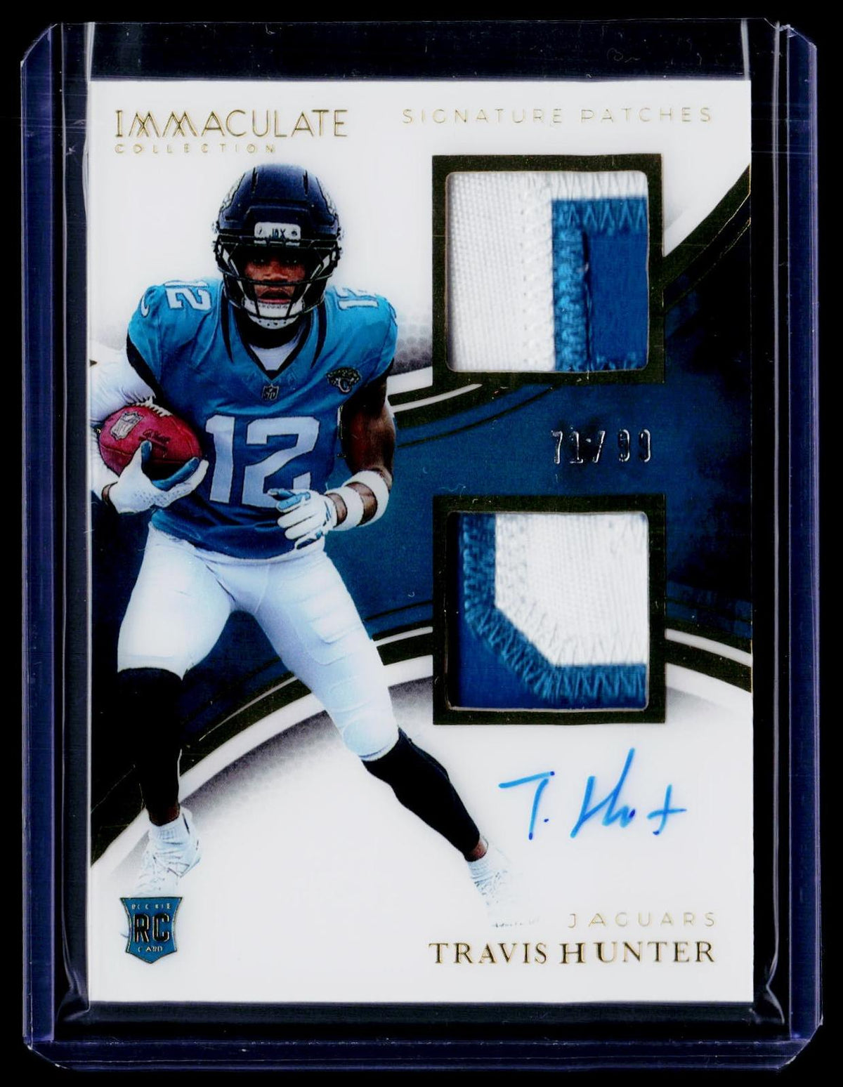 2025 Panini Immaculate Collection - Rookie Patch #ISPR-THR Travis Hunter #/99