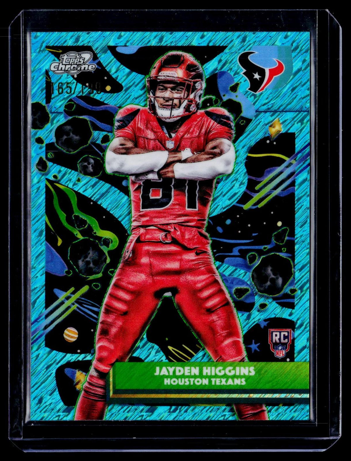 2025 Topps Chrome Cosmic #140 Jayden Higgins Aqua Equinox Refractor #/199