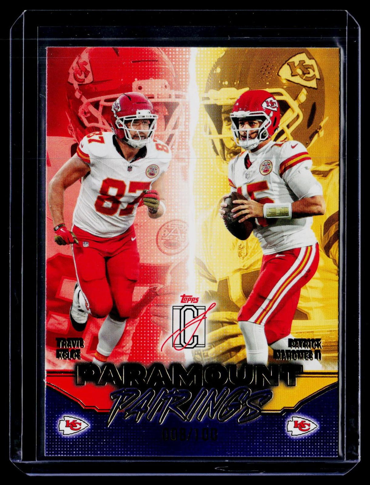2025 Signature Class #PP-11 Patrick Mahomes II / Travis Kelce Purple #/100