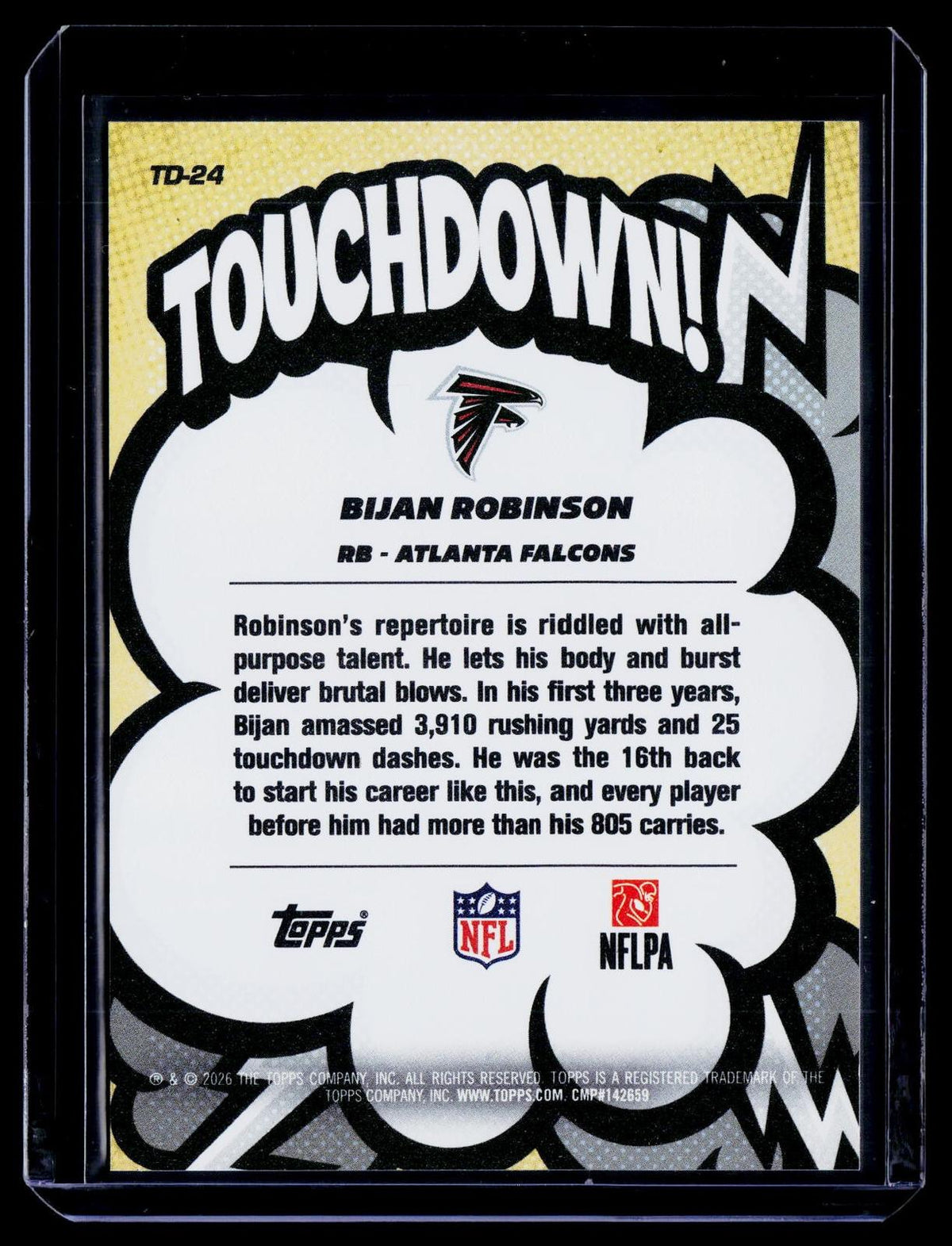 2026 Topps Flagship #TD-24 Bijan Robinson Touchdown