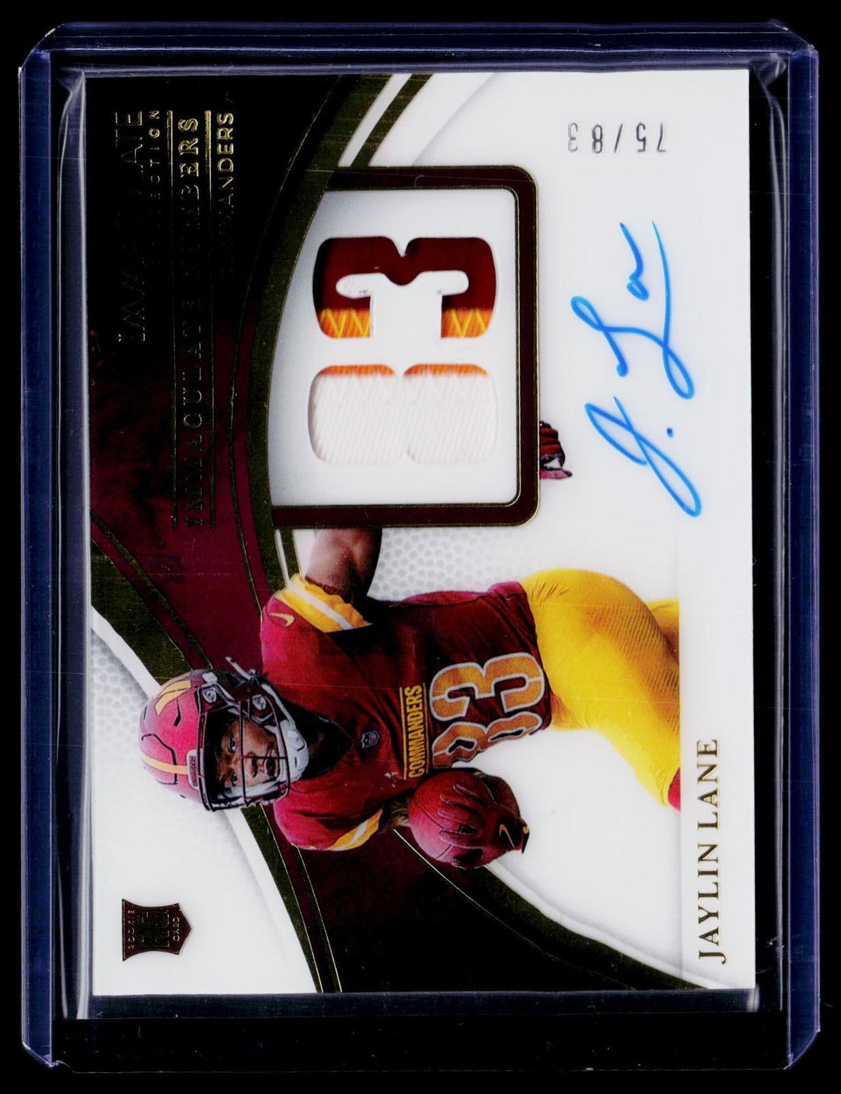 2025 Immaculate Collection - Rookie Patch Autographs #NRPA-JLE Jaylin Lane #/83