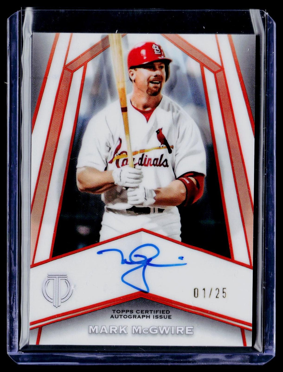 2026 Topps Tribute #PTGA-MM Mark McGwire PillarsOfTheGame Autographs Orange #/25