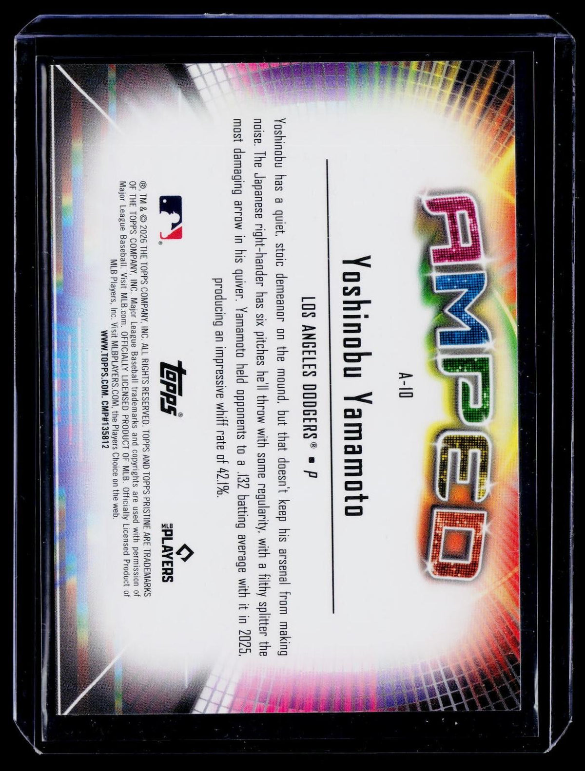 2026 Topps Pristine #A-10 Yoshinobu Yamamoto Amped