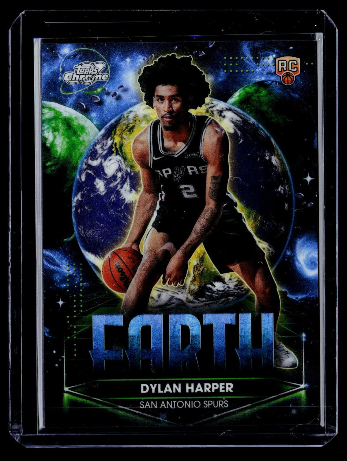 2025-26 Topps Chrome Cosmic #PPE-9 Dylan Harper Planetary Pursuit Earth