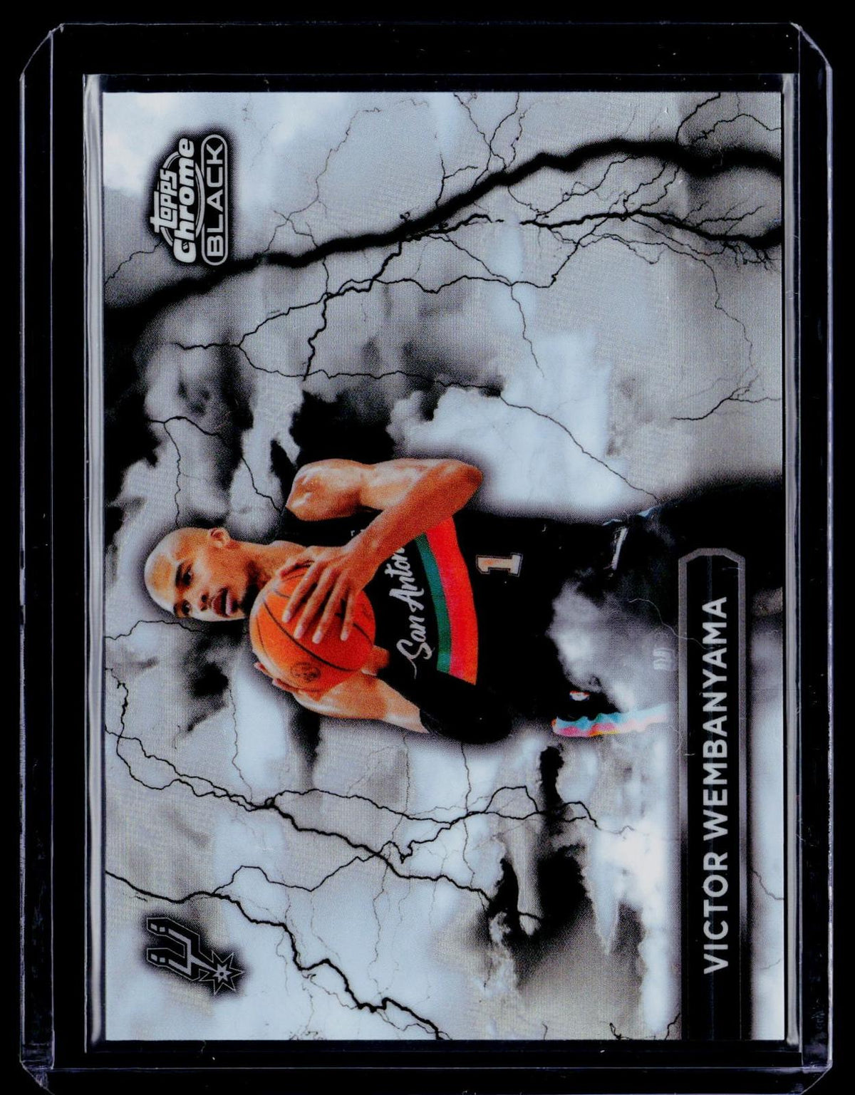 2025-26 Topps Chrome Black #BL-6 Victor Wembanyama Black Lightning